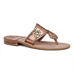 Jack Rogers rose gold sandals